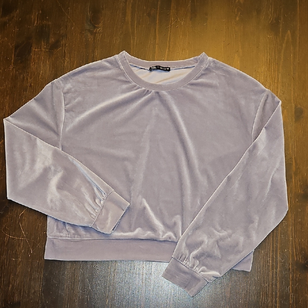 Zara Lavender Long Sleeve Top
